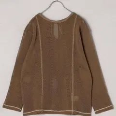 新品 メッシュプルオーバー 長袖メッシュトップス シアートップス 前後2wayのサムネイル