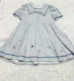 メゾピアノ　mezzo piano マリンセーラー刺繍ワンピース