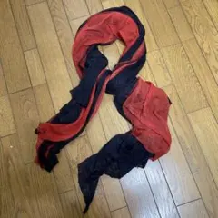 赤黒グラデーションストール イタリア製