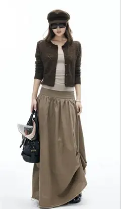 IAMXIAA Draped Waist Maxi Skirt