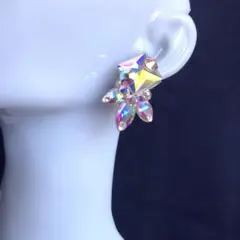 ▲【スワロフスキー製】イヤリング 社交ダンス ベリーダンス アクセサリー ドレス スワロフスキーイヤリング通販 パープル P-076 GRACE 長野県長野