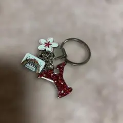 ハワイで購入　グリッターY字型キーホルダー ハワイタグ付き