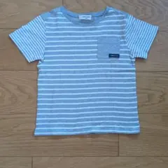 COMME CA FILLE ボーダーTシャツ グレー