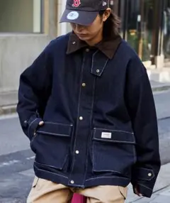 retock's ビッグシルエットデニムジャケット インディゴブルー