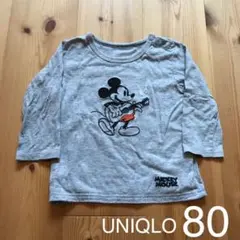 ミッキー　ディズニー　グレー　ロンT