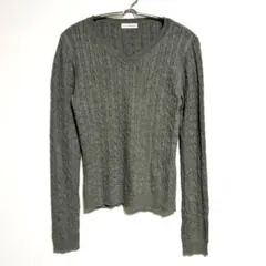 a.v.v standard グレー Vネックニット　長袖　M カシミヤ混