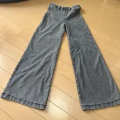 H&Mキッズグレー デニム ワイドパンツ