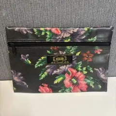 상태좋음 FEILER フェイラー ポーチ 花柄 ブラック