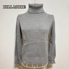 ●BILL MORE タートルネックニットセーター（M）ウール混　グレー
