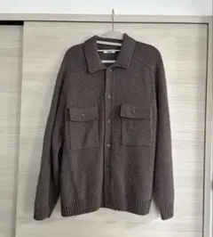 UNIQLO ラムニットジャケット ブラウン XL