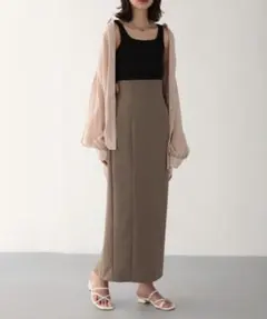 nouvellemoi ハイウエストナロースカート