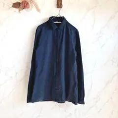 ケルシャンス Quelle chance シャツ 花柄刺繍【M】ネイビーのサムネイル