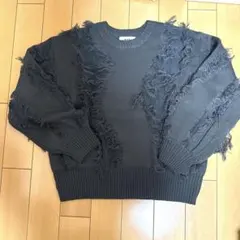 フリンジデザインニットトップス　AZUL by moussy