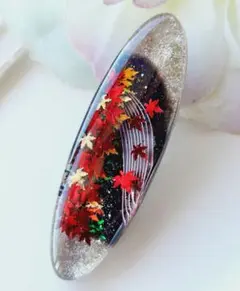 【1842】レジン　ヘアクリップ　ハンドメイド