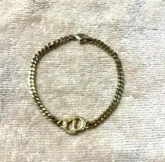 クリスチャンディオール喜平ネックレス✨CDロゴ✨ゴールド色✨ラインストーン✨刻印