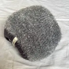 【トレンド】ふわふわもこもこシャギーニット帽 グレー ビーニー ニットキャップ