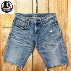 【美品】HYSTERIC GLAMOUR スタッズ デニム ショートパンツ 30のサムネイル