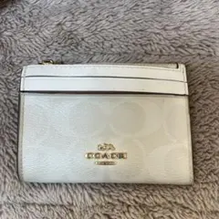 COACH コインケース ホワイトレザー