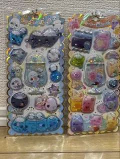 クラックス ウォーターシール シロクマ シマエナガ ボンボンドロップシール