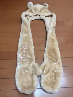 Disneyプーさん 耳付きフード 手袋付き
