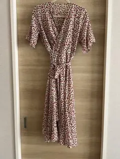 さくらんぼ柄 カシュクールワンピース