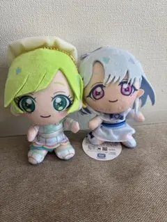 モーリー限定　ひみつのアイプリ　ぬいぐるみマスコット　える　アイリ2点