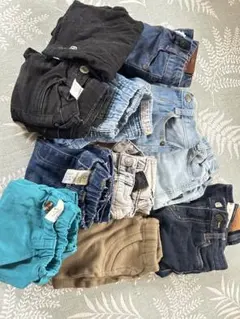 ５月６月産まれの男の子服　ズボン　ハーフパンツ　デニム　708090