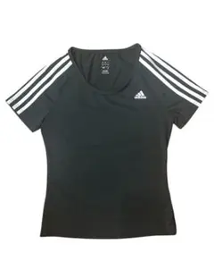 【美品】adidas 半袖Tシャツ ブラック 3本ライン Climacool