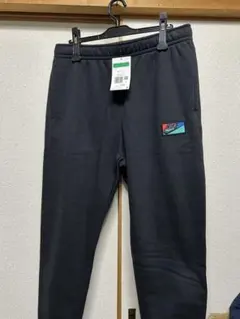 NIKE ジョガーパンツ スウェット ワッペンロゴ 裏起毛 黒 メンズ XL