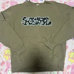 グラフィック刺繍 クルーネック スウェット 茶のサムネイル