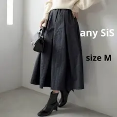 美品 any SiS 洗える ドットジャカードスカート ブラック Mのサムネイル