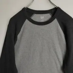 ギャップ 長袖シャツ ロンT サーマルシャツ グレー ラグラン メンズL