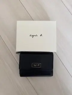 agnès b. アニエスベー　ブラック 三つ折り財布