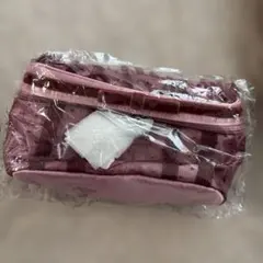 ジルスチュアート　ピンク チェック柄 ナイロンポーチ