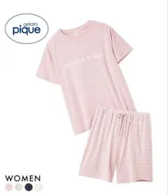 ジェラート ピケ レーヨンロゴTシャツ&ボーダーハーフパンツセット