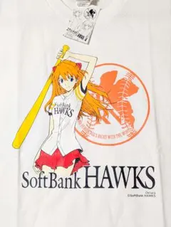 エヴァンゲリオン　×　ソフトバンクホークス　コラボ　Tシャツ　白