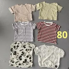 80半袖Tシャツ　まとめ売 男の子　女の子　保育園　無印　futafuta