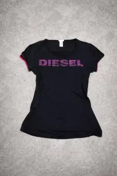 DIESEL Tシャツ グランジ y2k 古着 ウエストシェイプ 平成 ギャル