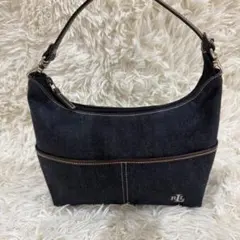 【希少】ローレンラルフローレン　デニム　ハンドバッグ 紺色　ワンショル