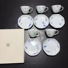 たち吉 五草花 花柄陶器 食器マグカップ お皿セット（カップ5個・皿5枚）
