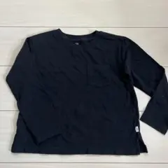 GAP キッズ 長袖カットソー ブラック ポケット付き