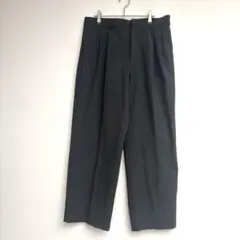 美品UNIQLO タックワイドパンツグレー XXL