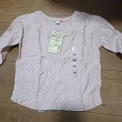 MUJI 水玉模様 Tシャツ 110サイズ ベビーピンク