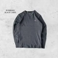 BURBERRY BLACK LABEL ロンT 長袖カットソー　刺繍　M相当
