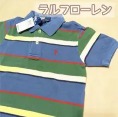 新品★100cm 3歳 ラルフローレン 半袖ポロシャツ 3T ロゴ刺繍入