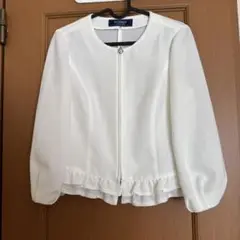 極美品⭐︎M'S GRACY フラワーチャーム フレア ノーカラージャケット 38 極美品⭐︎M'S GRACY フラワーチャーム フレア ノーカラー