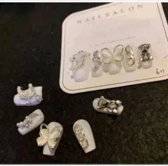 ✧︎粗茶ネイル✧︎ロックなくまさん✧︎つけ爪✧︎ネイルチップ⑩Mサイズミディアム