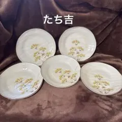 たち吉　花柄デザイン 陶磁器皿 5枚セット
