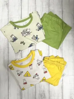 【セット】80cm ユニクロ ミッフィー こぐまちゃん 半袖パジャマ