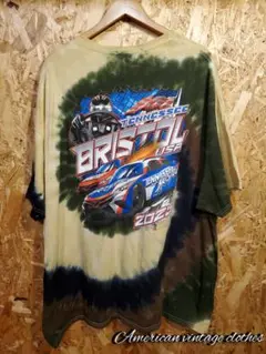 モータースポーツ タイダイ USA アメリカ 古着 Tシャツ 半袖